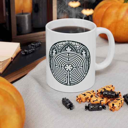 Chartres Cathedral Labyrinth Ceramic Mug, (11oz, 15oz)