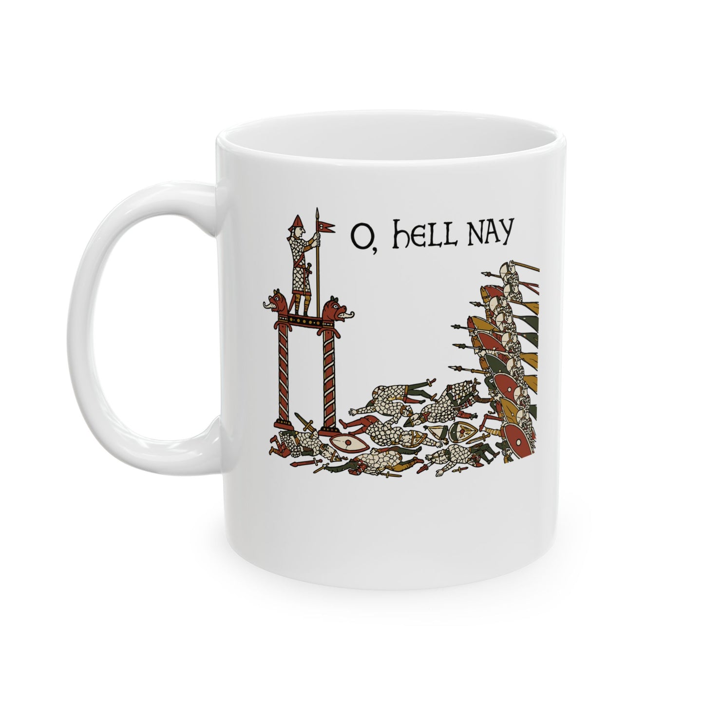 Hell Nay Bayeux Tapestry Meme Ceramic Mug, (11oz, 15oz)