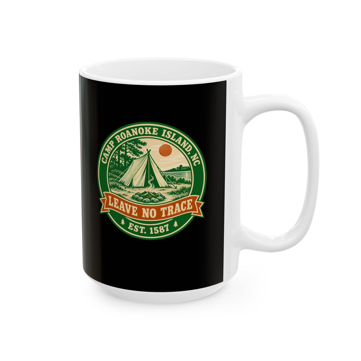 Camp Roanoke Leave No Trace Ceramic Mug, (11oz, 15oz)