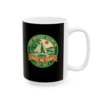 Camp Roanoke Leave No Trace Ceramic Mug, (11oz, 15oz)