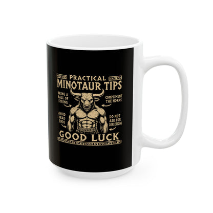 Practical Minotaur Tips Ceramic Mug, (11oz, 15oz)