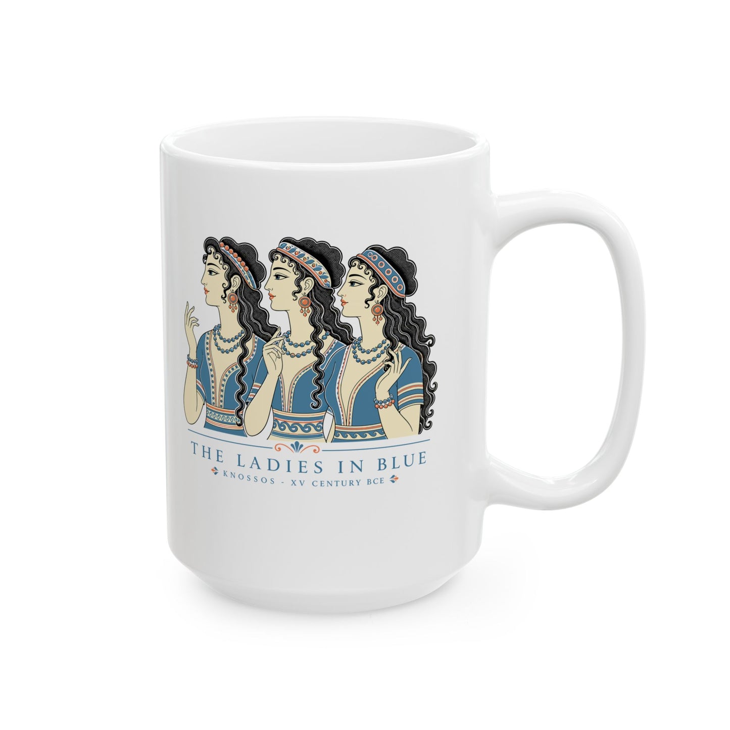 Knossos Minoan Ladies in Blue Ceramic Mug, (11oz, 15oz)