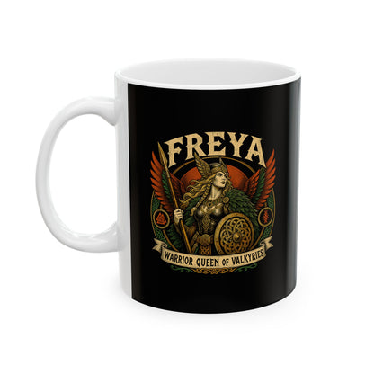 Freya Warrior Queen of the Valkyries Ceramic Mug, (11oz, 15oz)