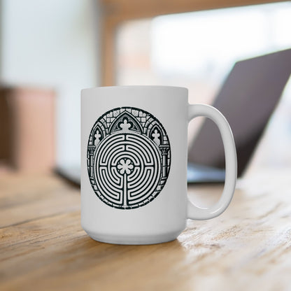 Chartres Cathedral Labyrinth Ceramic Mug, (11oz, 15oz)