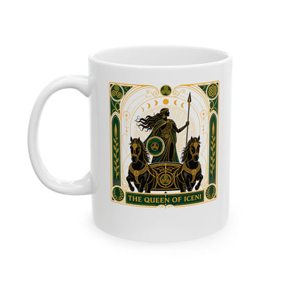 Boudica Queen of Iceni Tarot Ceramic Mug, (11oz, 15oz)