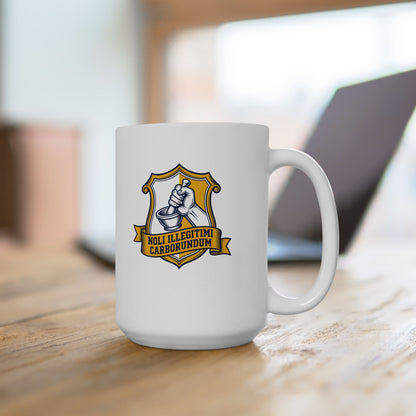 Don't Let the Bastards Grind You Down Latin Quote Ceramic Mug, (11oz, 15oz)