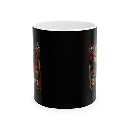 Whitby Abbey Bats Ceramic Mug, (11oz, 15oz)