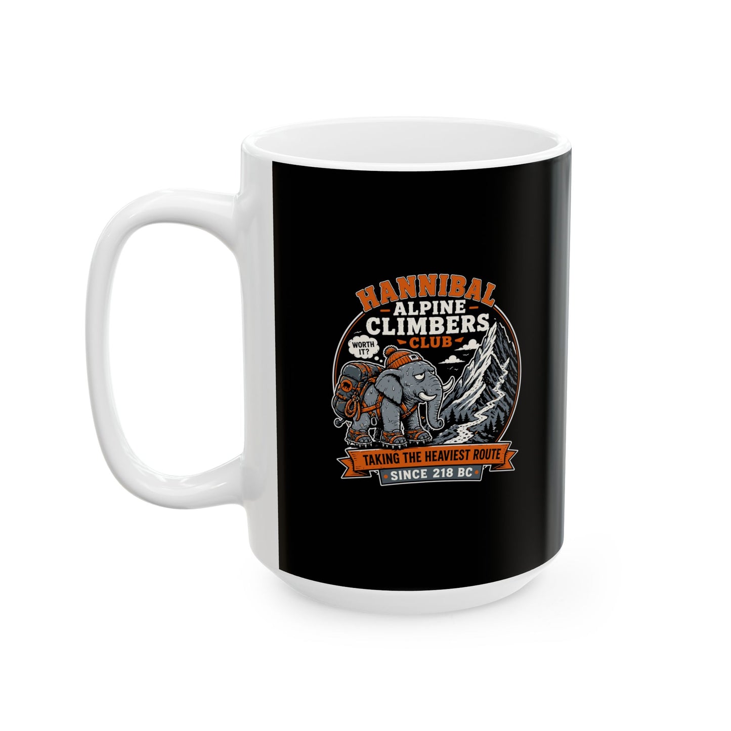Hannibal Alpine Climbers Club Heaviest Route Ceramic Mug, (11oz, 15oz)