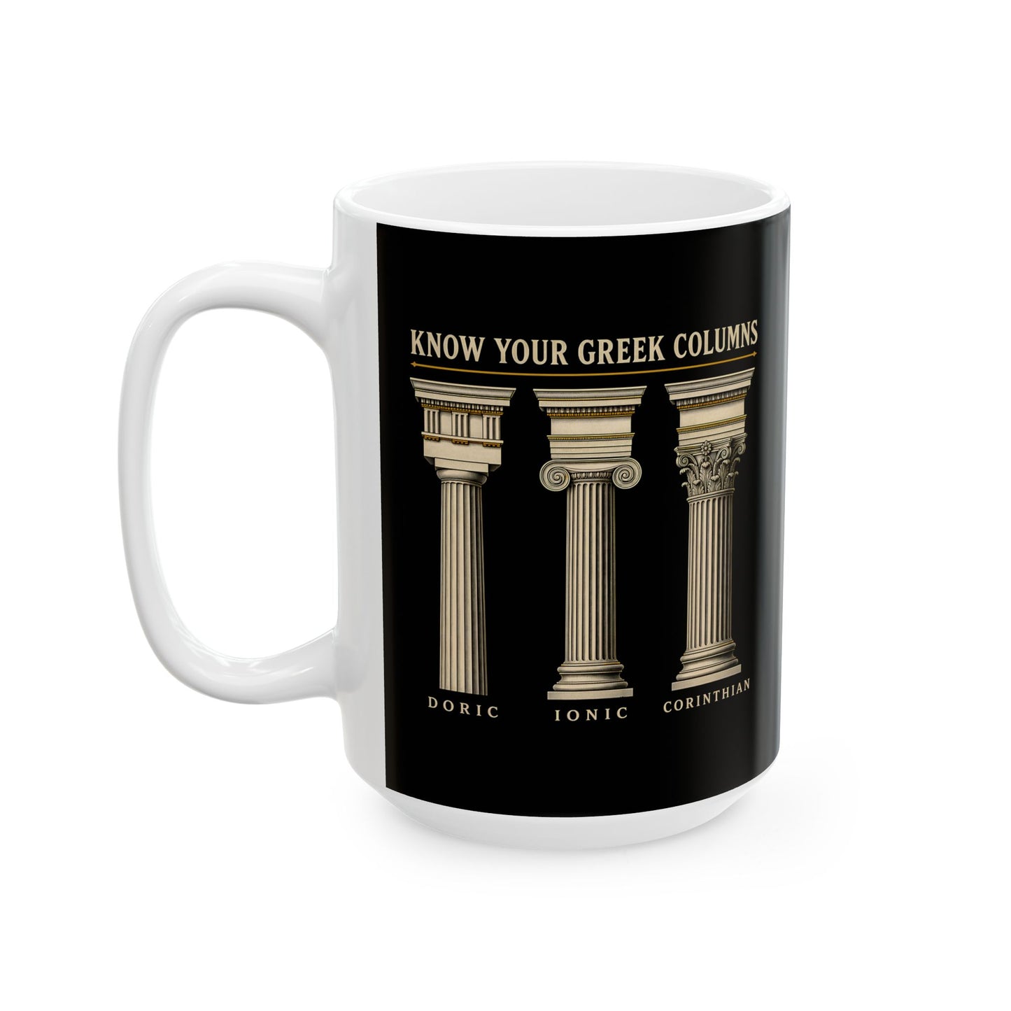 Know Your Greek Columns Ceramic Mug, (11oz, 15oz)