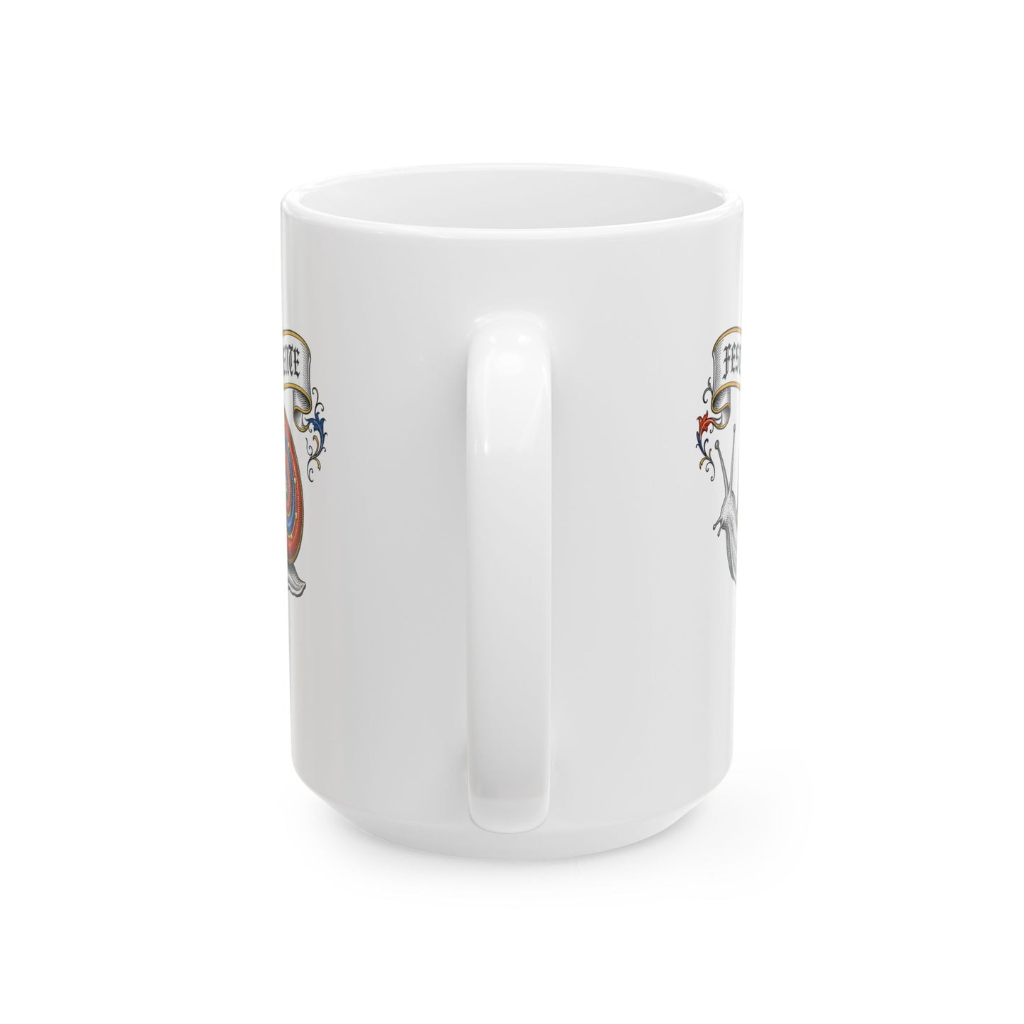 Hurry Slowly Snail Marginalia Ceramic Mug, (11oz, 15oz)