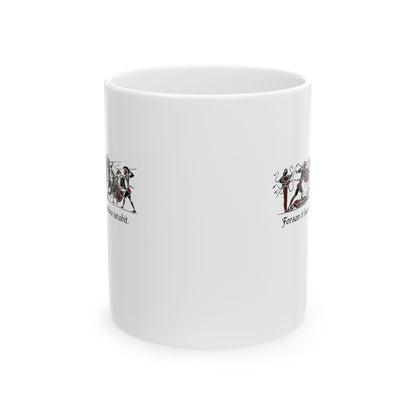 Aeneid Good Old Days Quote in Latin  Ceramic Mug, (11oz, 15oz)
