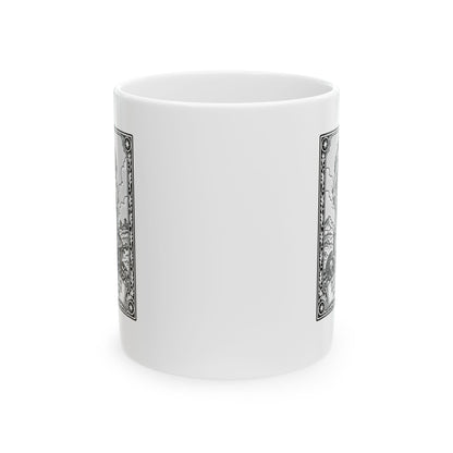 In My Defense My Ancestors Were Barbarians Tarot Ceramic Mug, (11oz, 15oz)