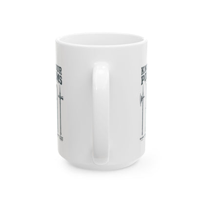 Know Your Polearms Medieval Weapons Ceramic Mug, (11oz, 15oz)