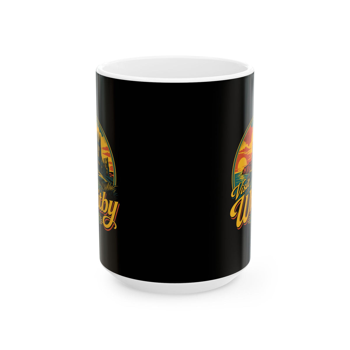 Visit Whitby Abbey Ceramic Mug, (11oz, 15oz)