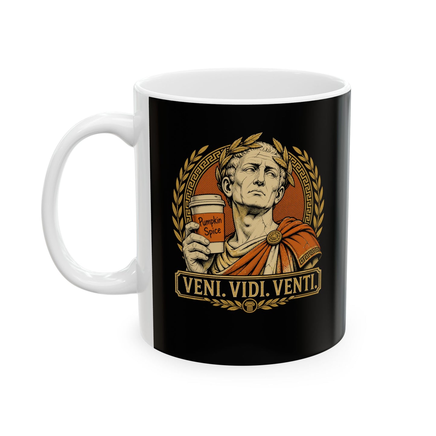 Caesar Venti Pumpkin Spice Ceramic Mug, (11oz, 15oz)