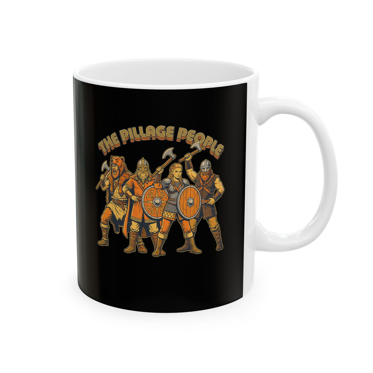 70's The Pillage People Vikings Ceramic Mug, (11oz, 15oz)