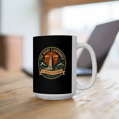 The Great Lighthouse of Alexandria Ceramic Mug, (11oz, 15oz)