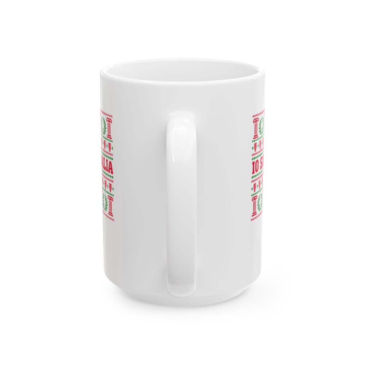 Io Saturnalia Ugly Sweater Ceramic Mug, (11oz, 15oz)