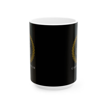 Carpe Caffeam Minimalist Ceramic Mug, (11oz, 15oz)