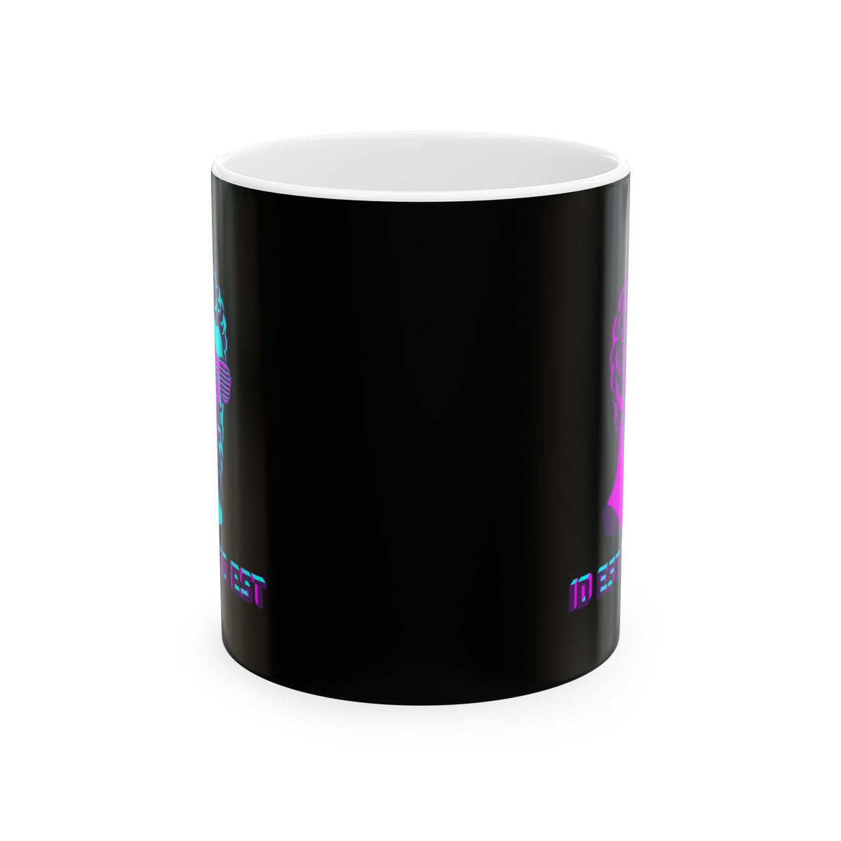Vaporwave Aurelius It Is What It Is Latin Quote Ceramic Mug, (11oz, 15oz)
