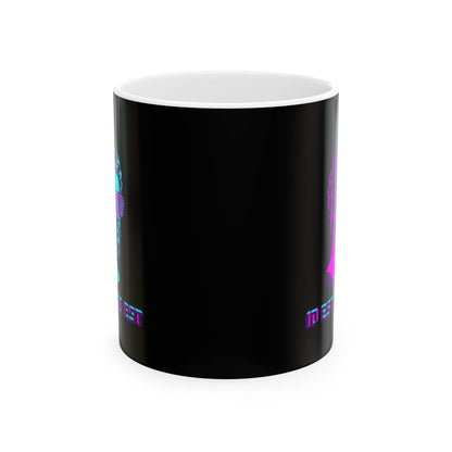 Vaporwave Aurelius It Is What It Is Latin Quote Ceramic Mug, (11oz, 15oz)