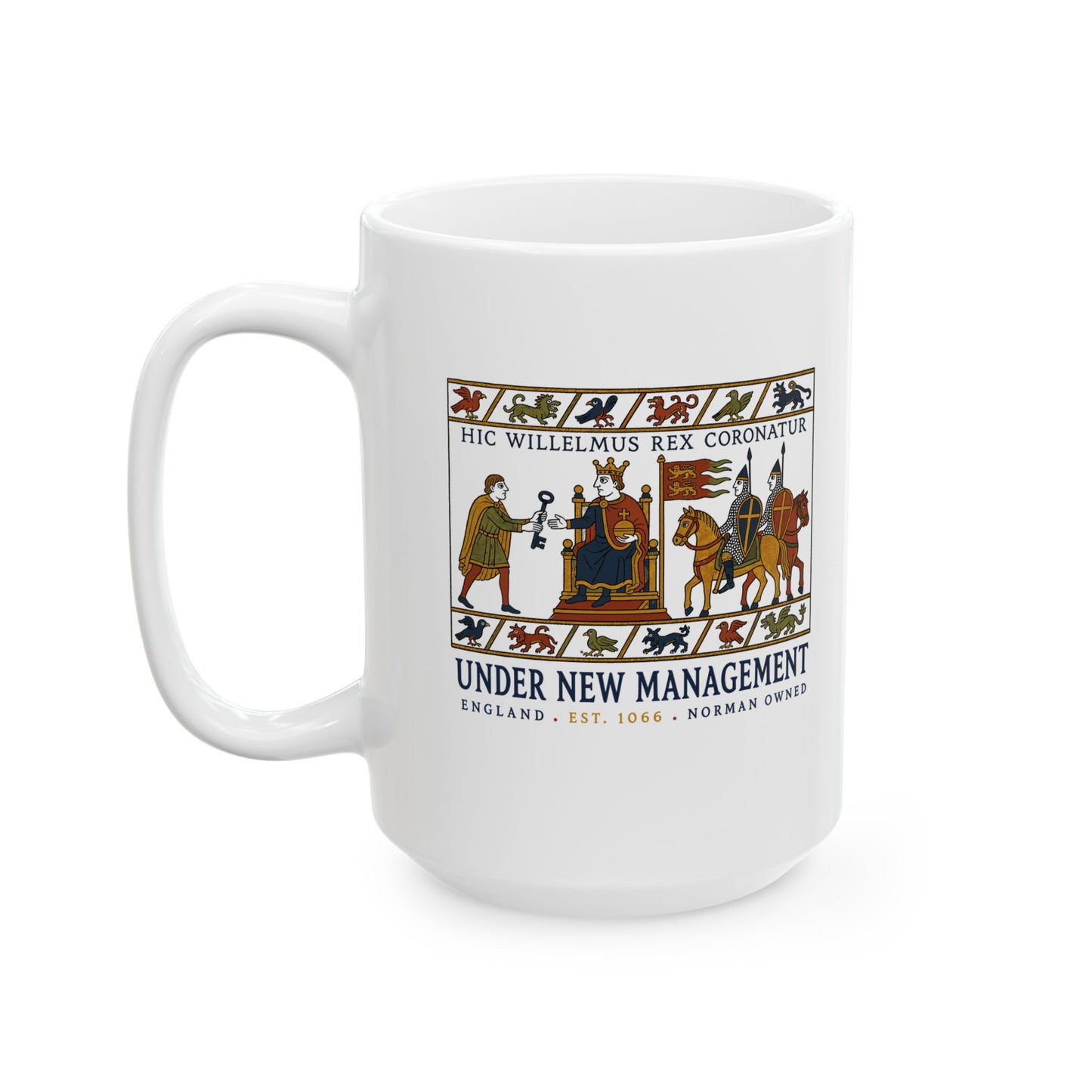 Bayeux Tapestry Under New Management Normans Ceramic Mug, (11oz, 15oz)