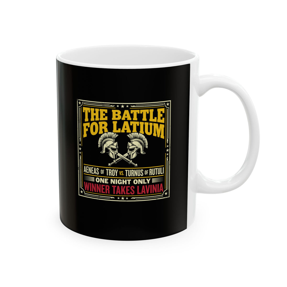 Aeneas Battle for Latium Ceramic Mug, (11oz, 15oz)