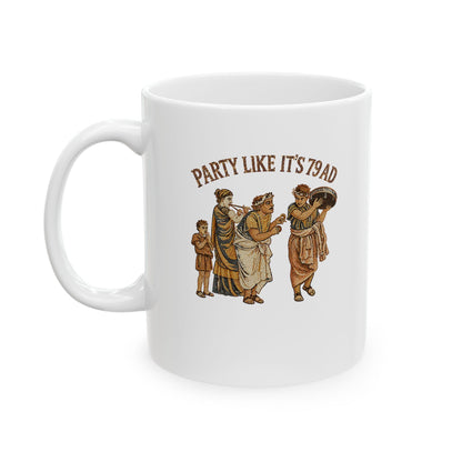 Party Like It's 79 Pompeii Mosaic Ceramic Mug, (11oz, 15oz)
