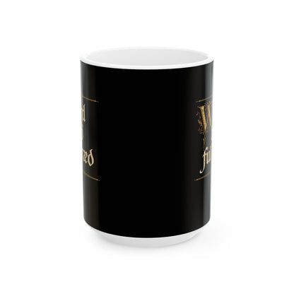 Old English Fate Is Inexorable Ceramic Mug, (11oz, 15oz)
