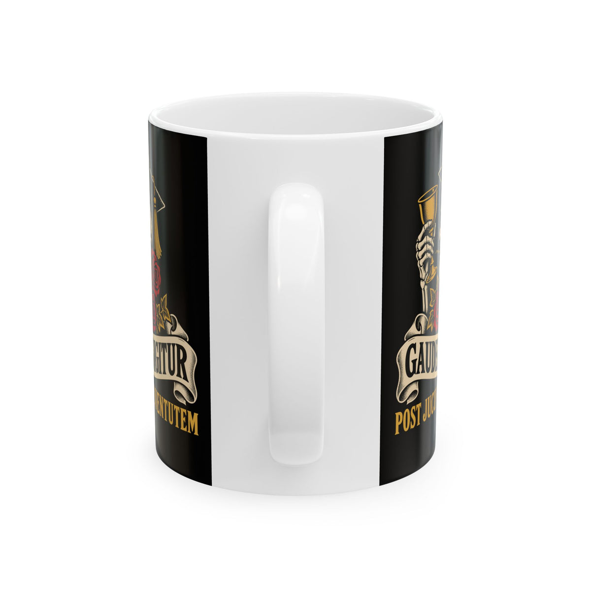 Gaudeamus Igitur Skull Ceramic Mug, (11oz, 15oz)