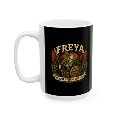 Freya Warrior Queen of the Valkyries Ceramic Mug, (11oz, 15oz)
