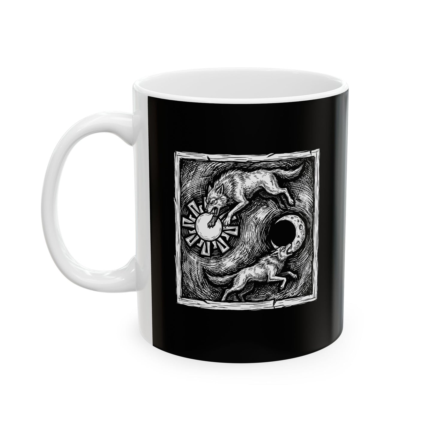Sköll & Hati the Devourers Ceramic Mug, (11oz, 15oz)