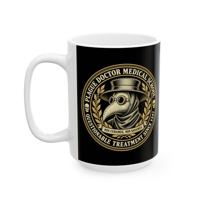 Plague Doctor Medical School Seal Ceramic Mug, (11oz, 15oz)