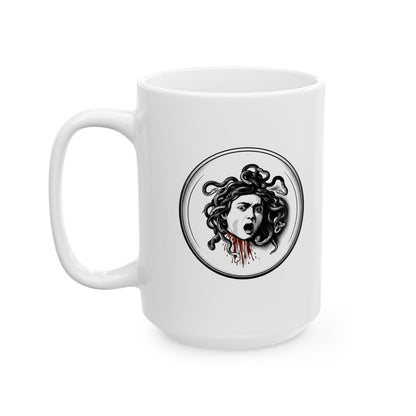 Caravaggio's Medusa B&W Ceramic Mug, (11oz, 15oz)