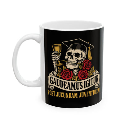 Gaudeamus Igitur Skull Ceramic Mug, (11oz, 15oz)