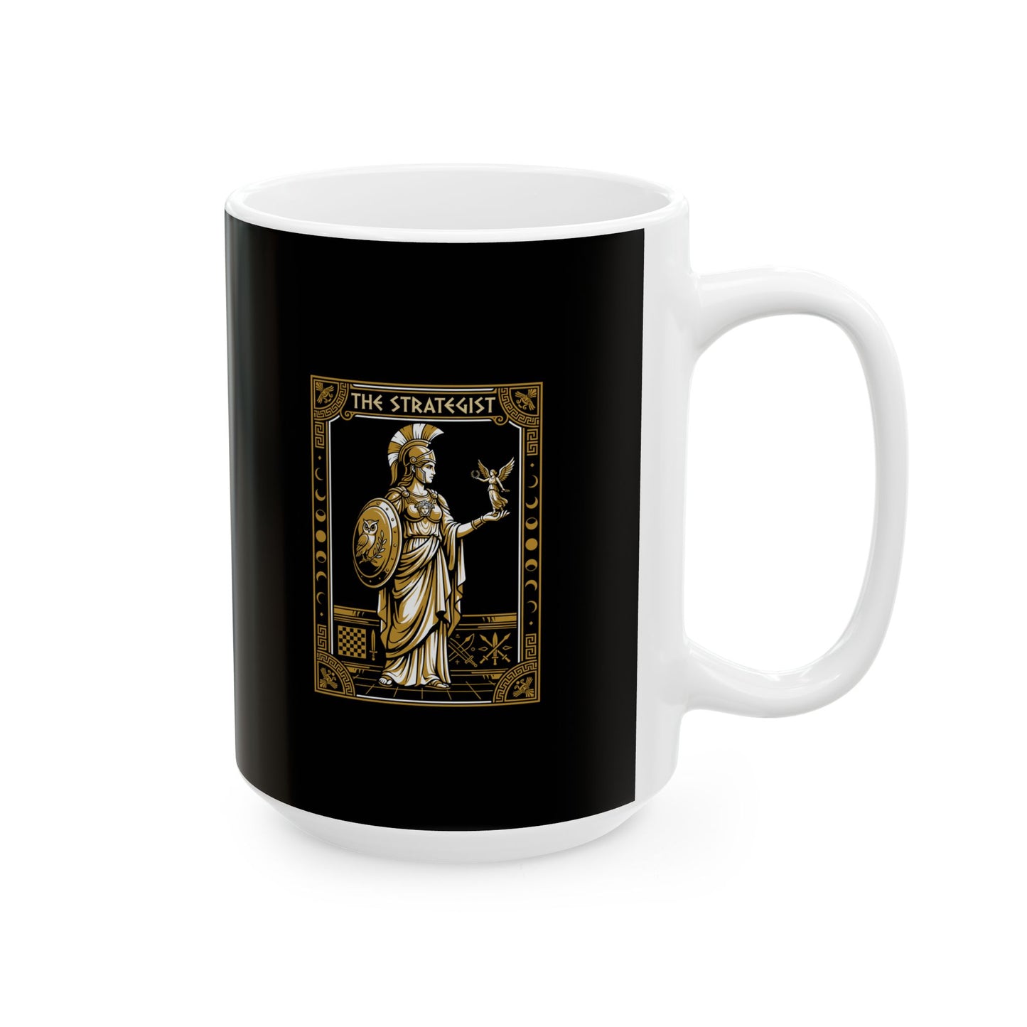 Athena Strategist Tarot Ceramic Mug, (11oz, 15oz)