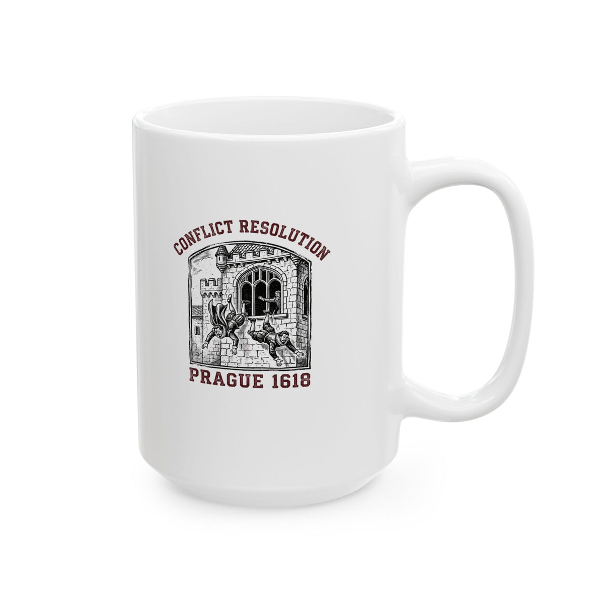 Prague Defenestration Ceramic Mug, (11oz, 15oz)