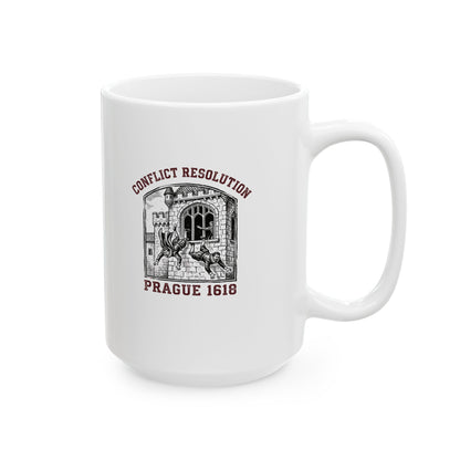 Prague Defenestration Ceramic Mug, (11oz, 15oz)