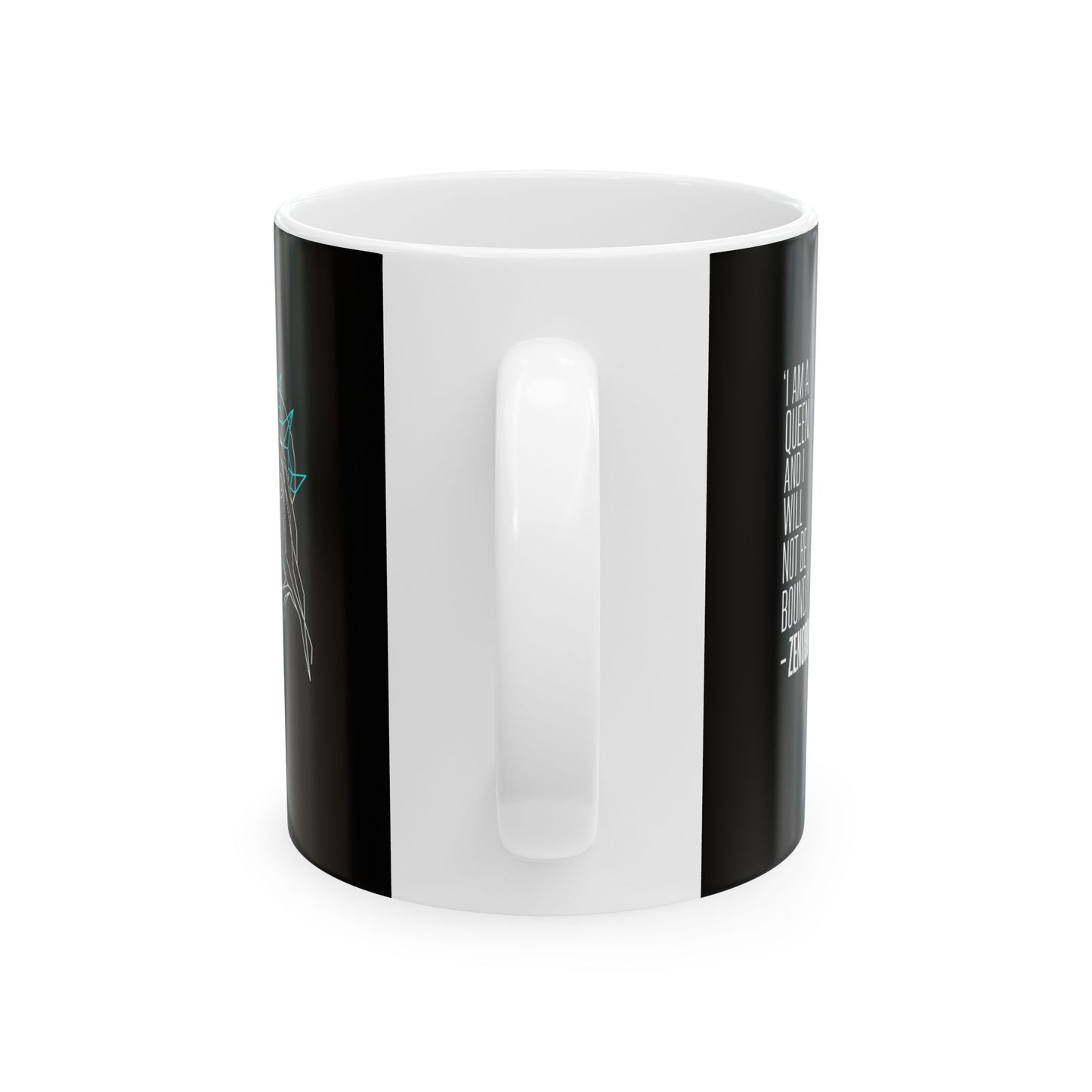 Line Art Queen Zenobia of Palmyra Ceramic Mug, (11oz, 15oz)