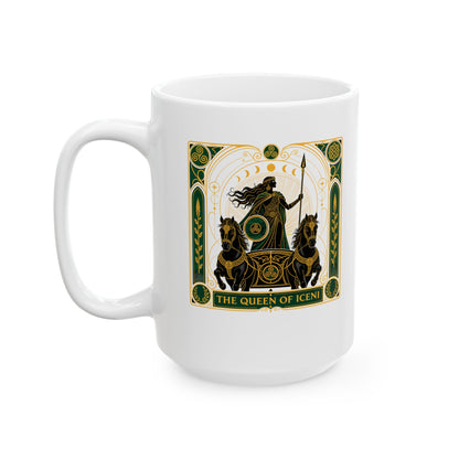 Boudica Queen of Iceni Tarot Ceramic Mug, (11oz, 15oz)