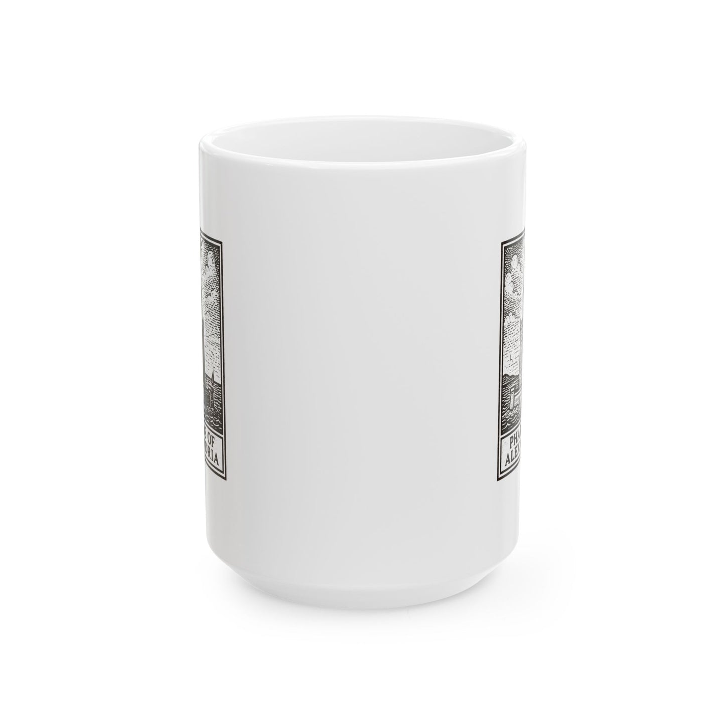 Pharos Stamp Ceramic Mug, (11oz, 15oz)