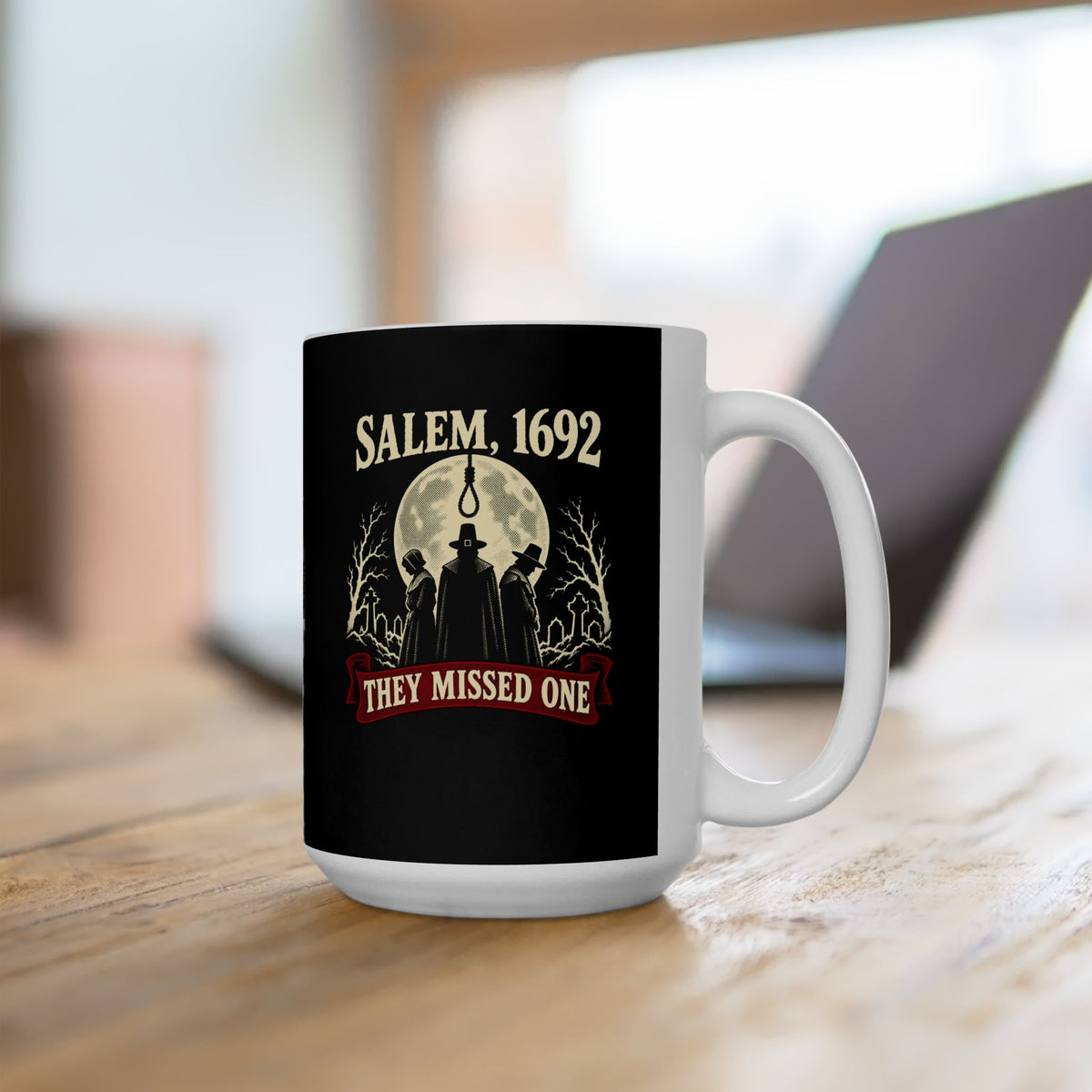 Salem 1692 They Missed One - Dark Ceramic Mug, (11oz, 15oz)