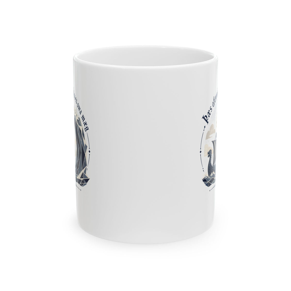 This Too Shall Pass Old English Longboat Ceramic Mug, (11oz, 15oz)