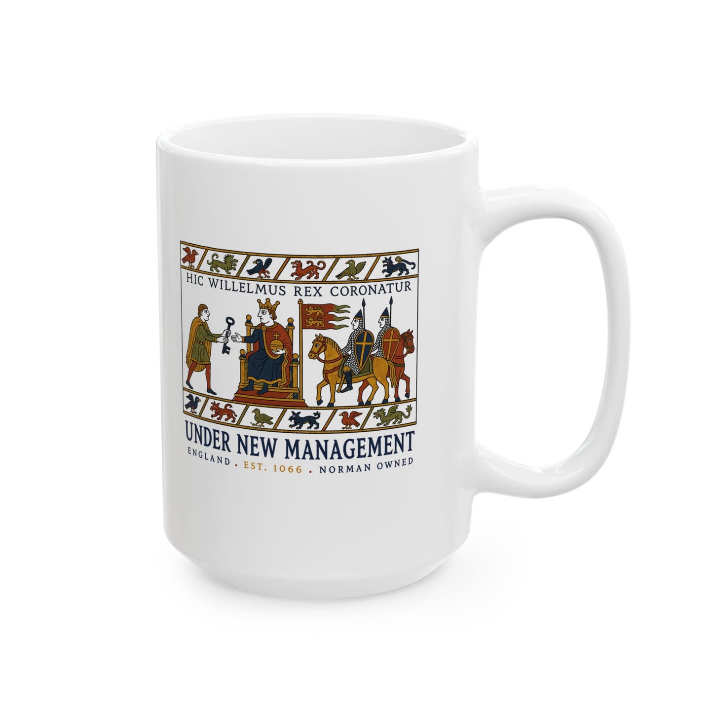 Bayeux Tapestry Under New Management Normans Ceramic Mug, (11oz, 15oz)