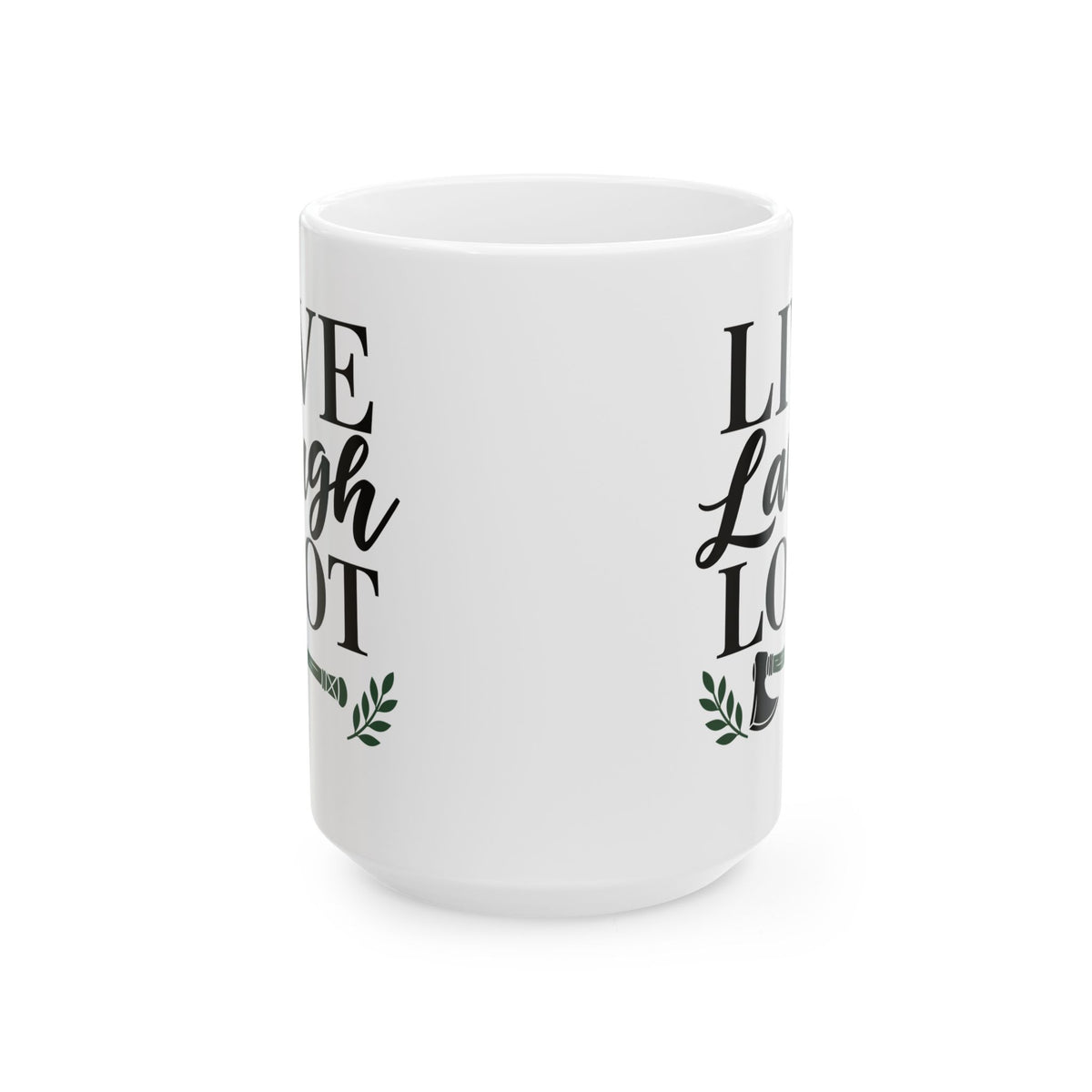 Live Laugh Loot Farmhouse Sign Ceramic Mug, (11oz, 15oz)