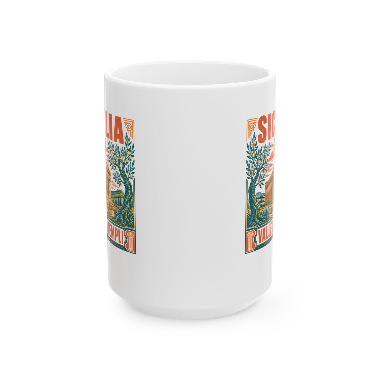Agrigento Valley of the Greek Temples Ceramic Mug, (11oz, 15oz)