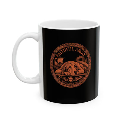 Faithful Argos the Dog Ceramic Mug, (11oz, 15oz)