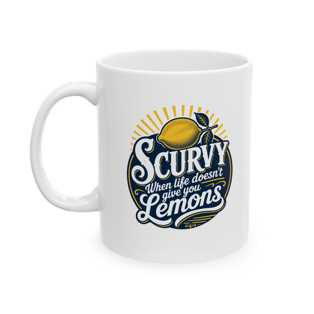 Scurvy Lemons Ceramic Mug, (11oz, 15oz)