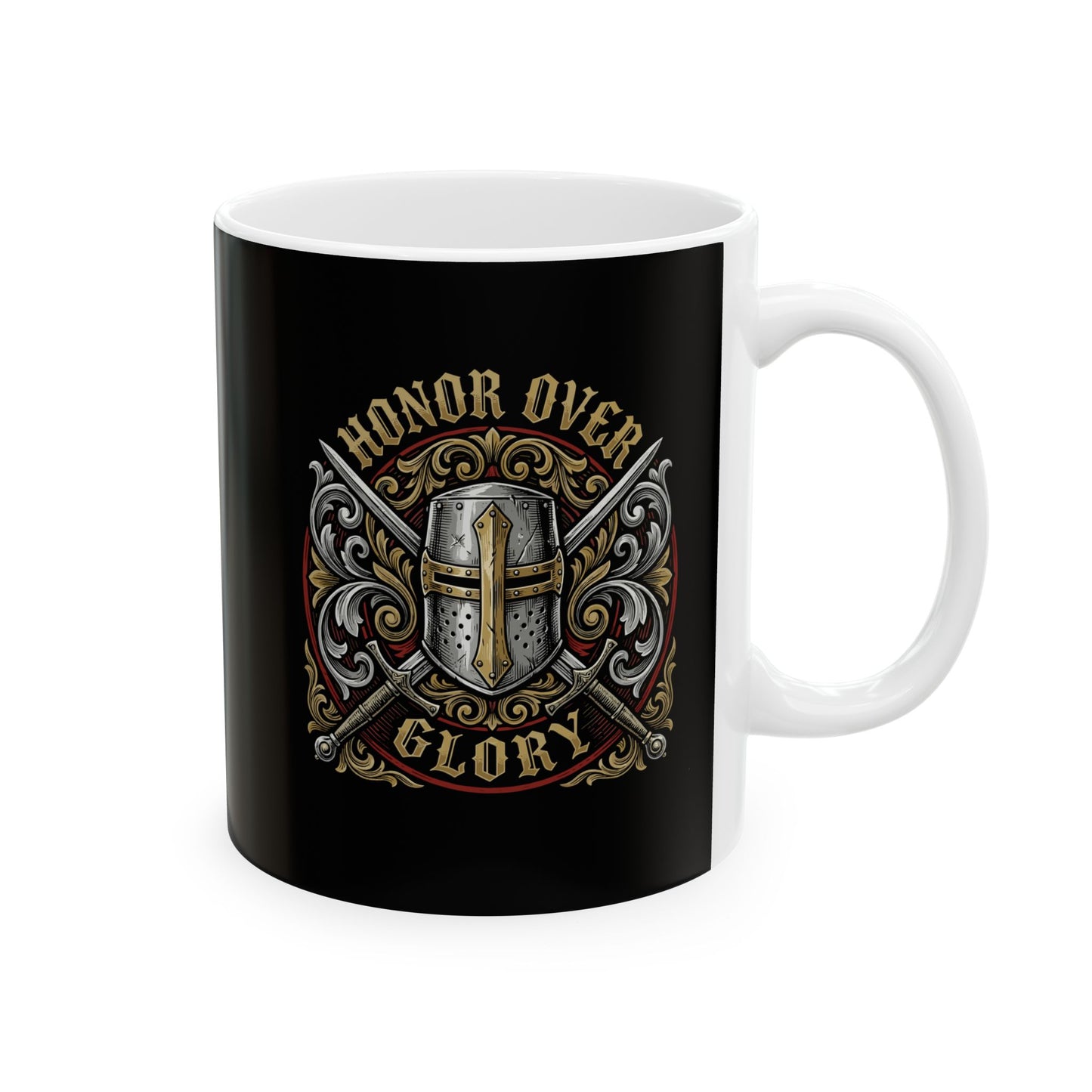 Honor Over Glory Knight Ceramic Mug, (11oz, 15oz)