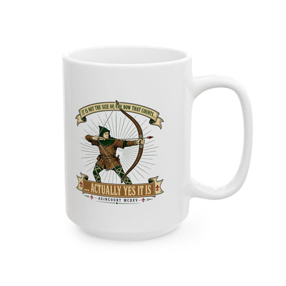 Size of the Bow Agincourt Ceramic Mug, (11oz, 15oz)